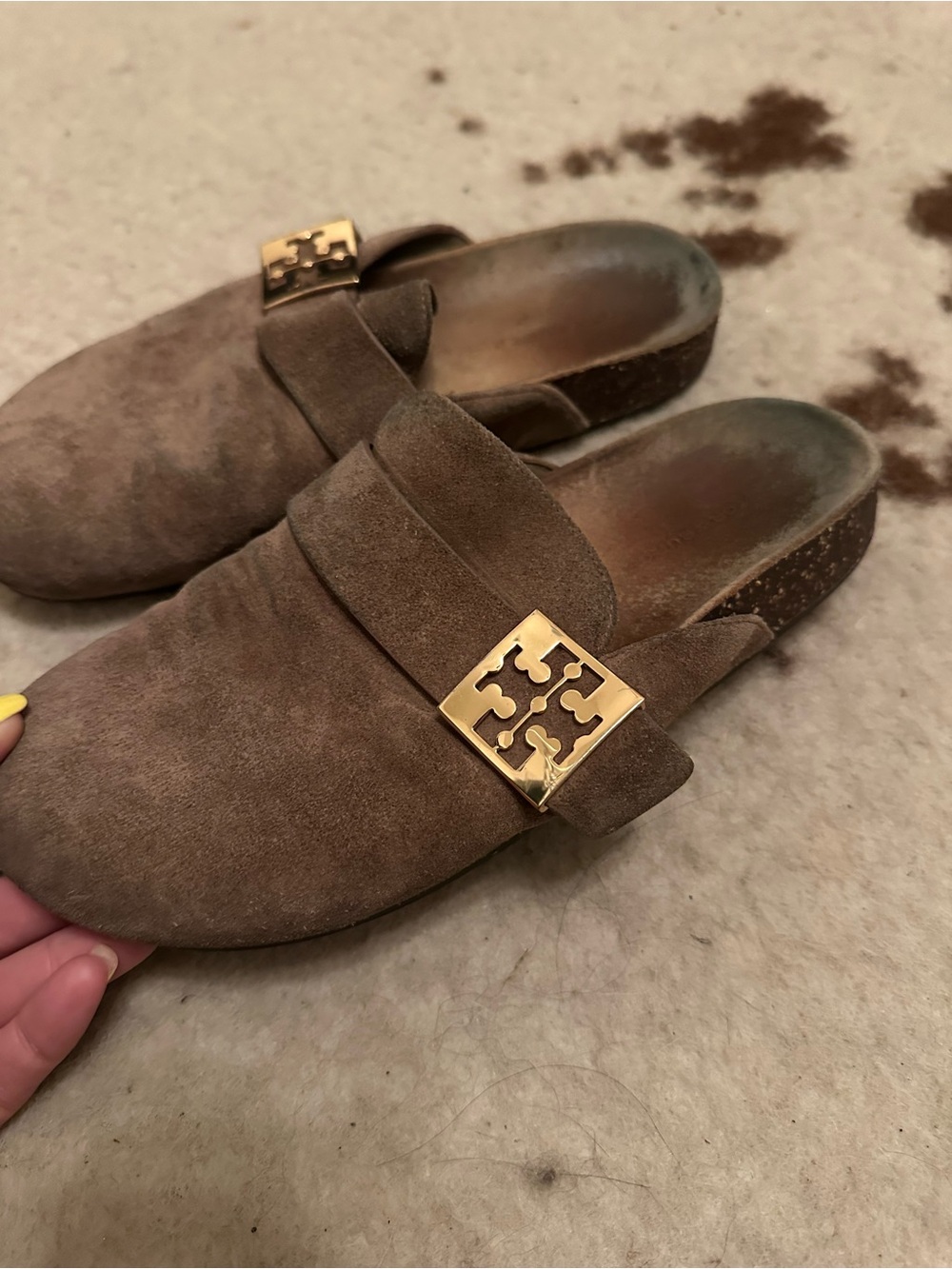 Tory Burch Women’s Mellow Mule Sz 7 slip on clogs brown leather